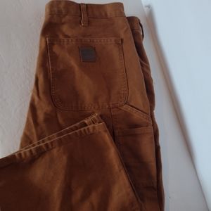 Army Navy Men's Carpenter Jeans Tan Canvas 36x32